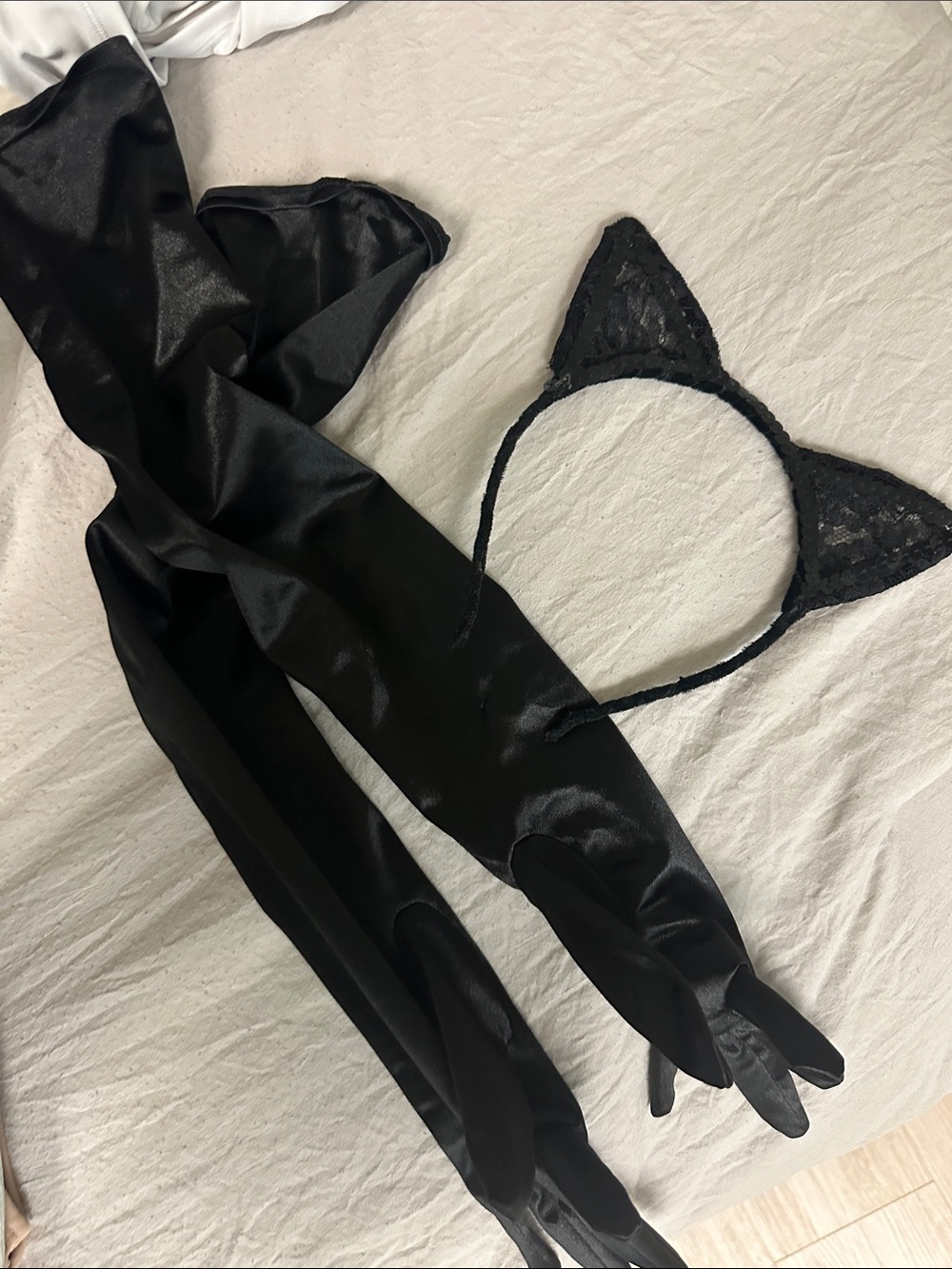 Black Cat Costume Set - Headband & Gloves